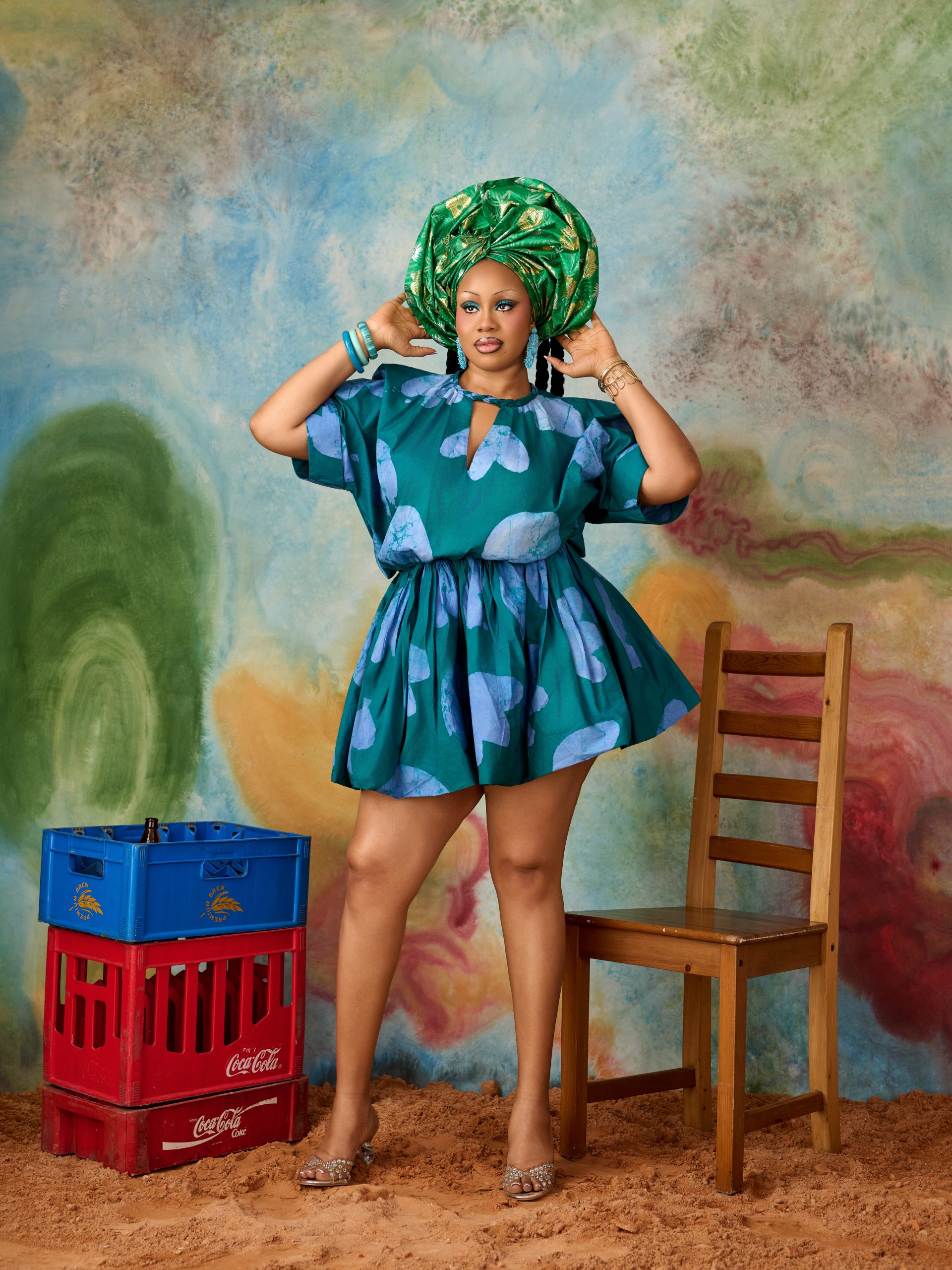 Mavi Adire Dress